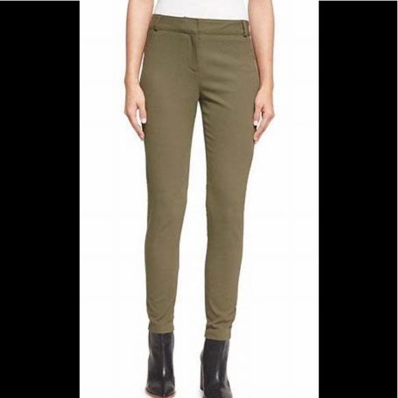 Veronica Beard Blossom Pointe Biker Olive Pants Size 2 Utility Cargo Fall Edgy - Picture 1 of 10